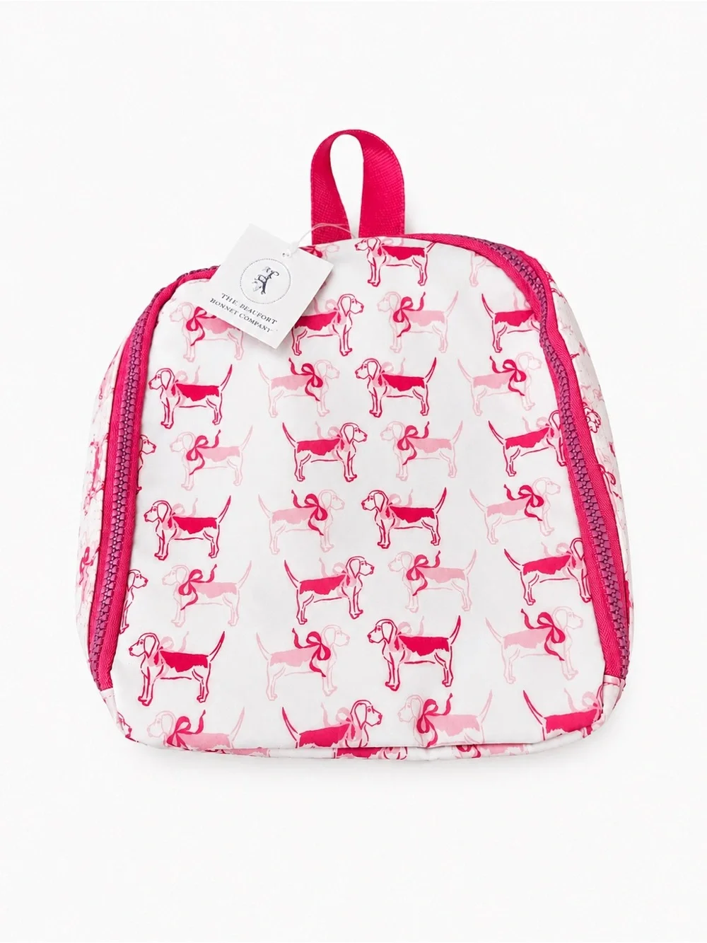 NWT Pink Dog Print Lunch Bag